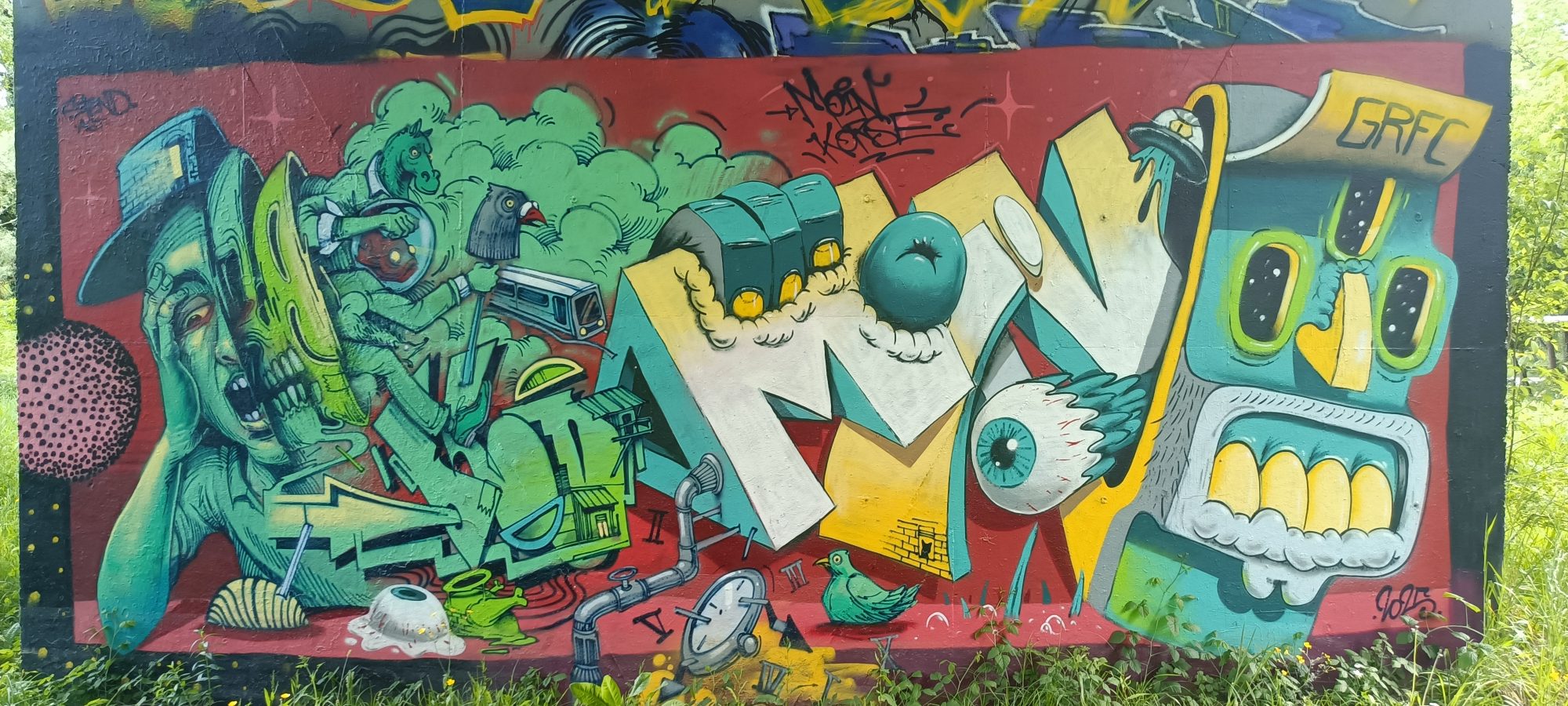 Fresque wildstyle MOV — Street art à Rezé