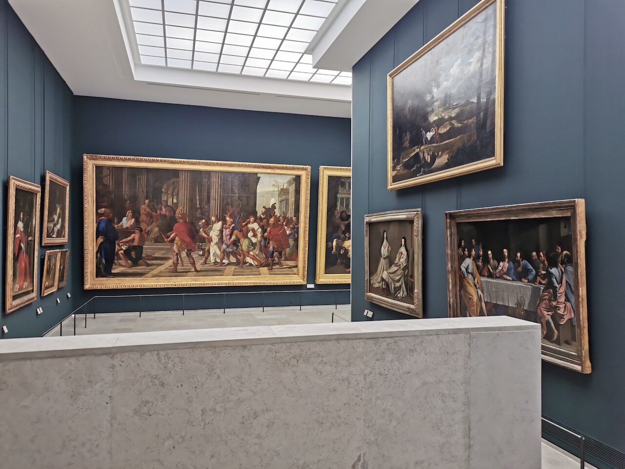 PA_136, Space Invader in a Louvre Painting Gallery — Street art by Invader in Paris