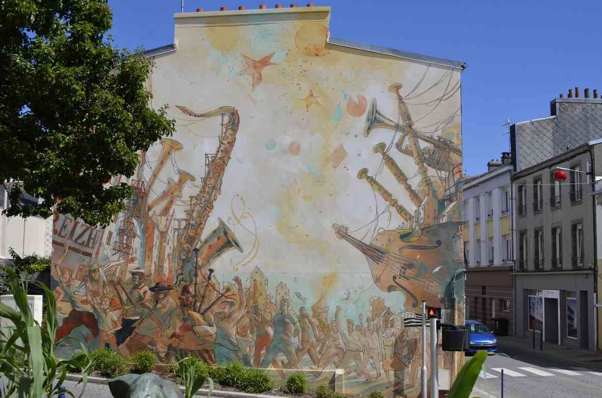 La musique — Street art de Olivier Bonhomme à Brest