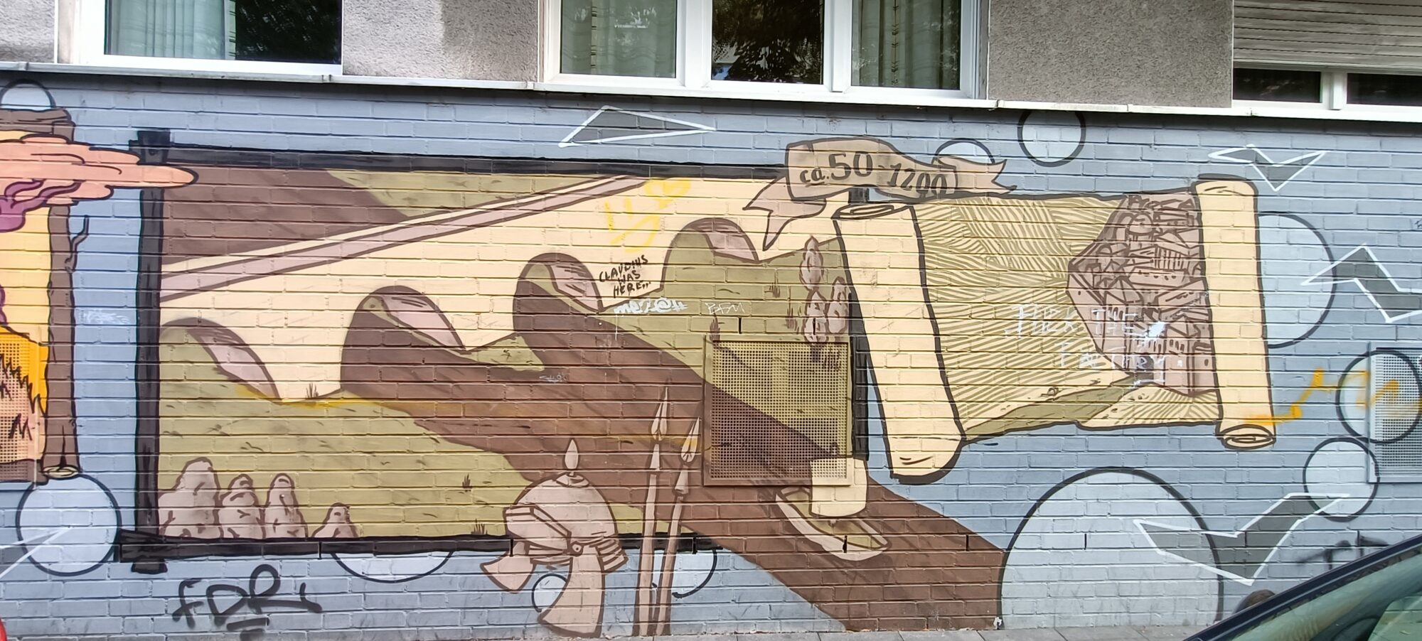 Panneau romain, ca. 50-1200 — Street art à Köln