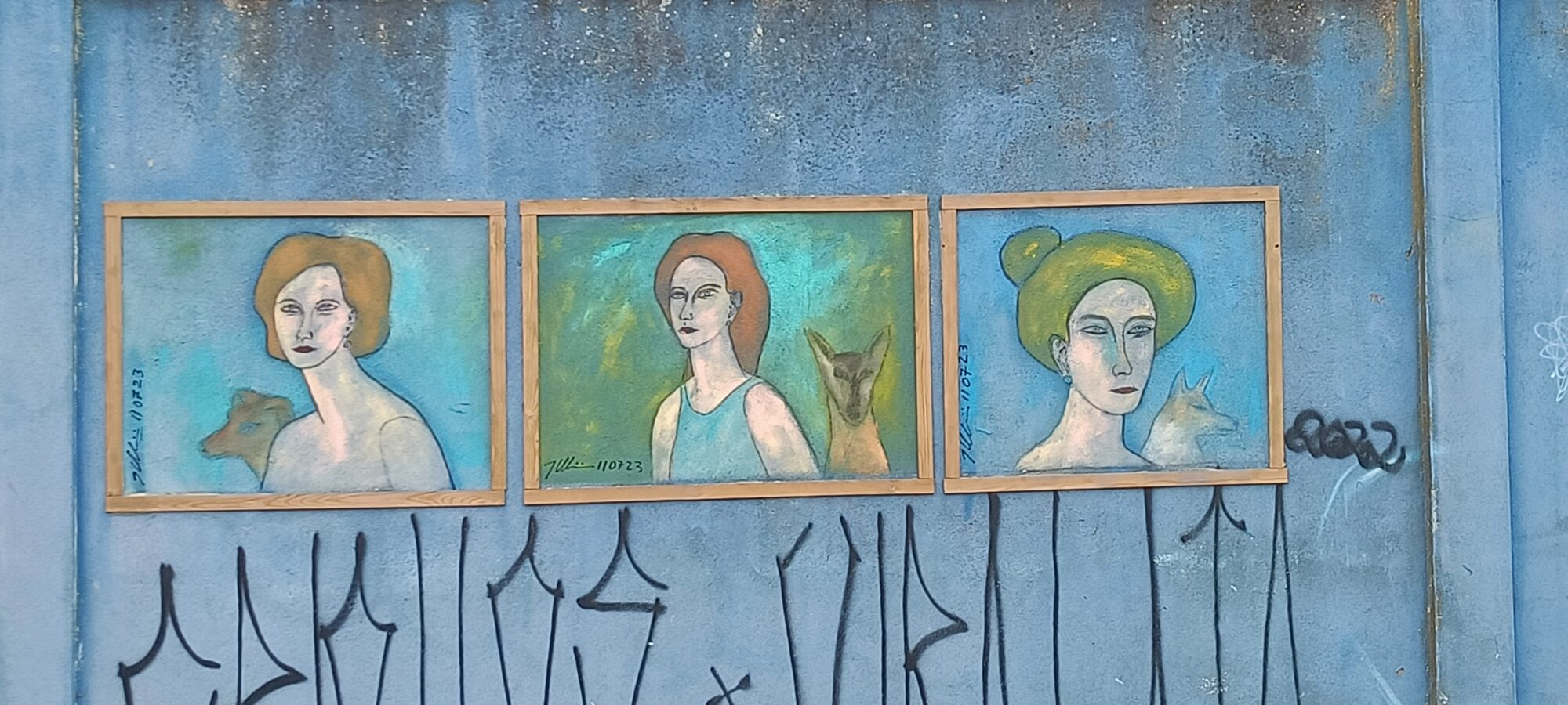 Femmes et renards en trois cadres — Street art à Lisboa