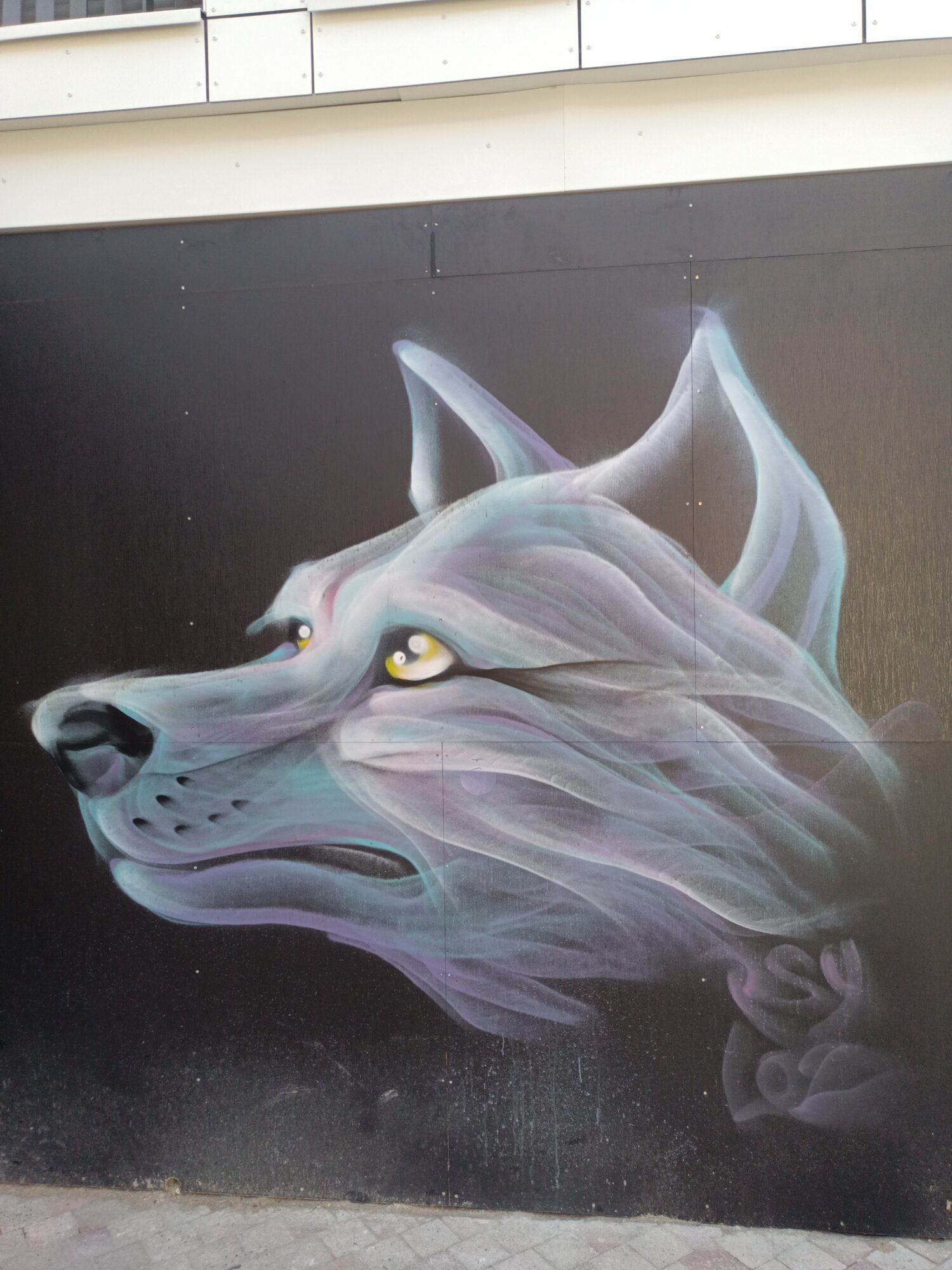 Tête de loup par Psyloz — Street art de Psyloz à Bourges