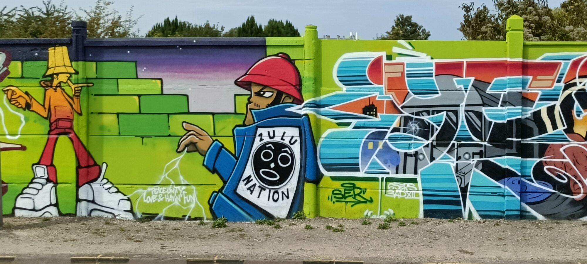 Zulu Nation, Peace Unity Love & Havin' Fun — Street art in Reims