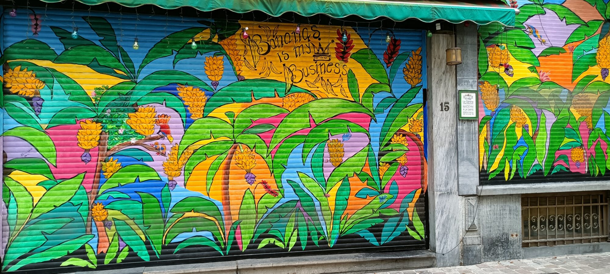 Bananas is my Business, volets tropicaux — Street art à Bruxelles