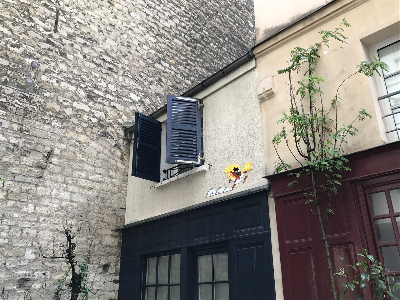 PA_1463, Space Invader du passage du Clos Bruneau — Street art de Invader à Paris
