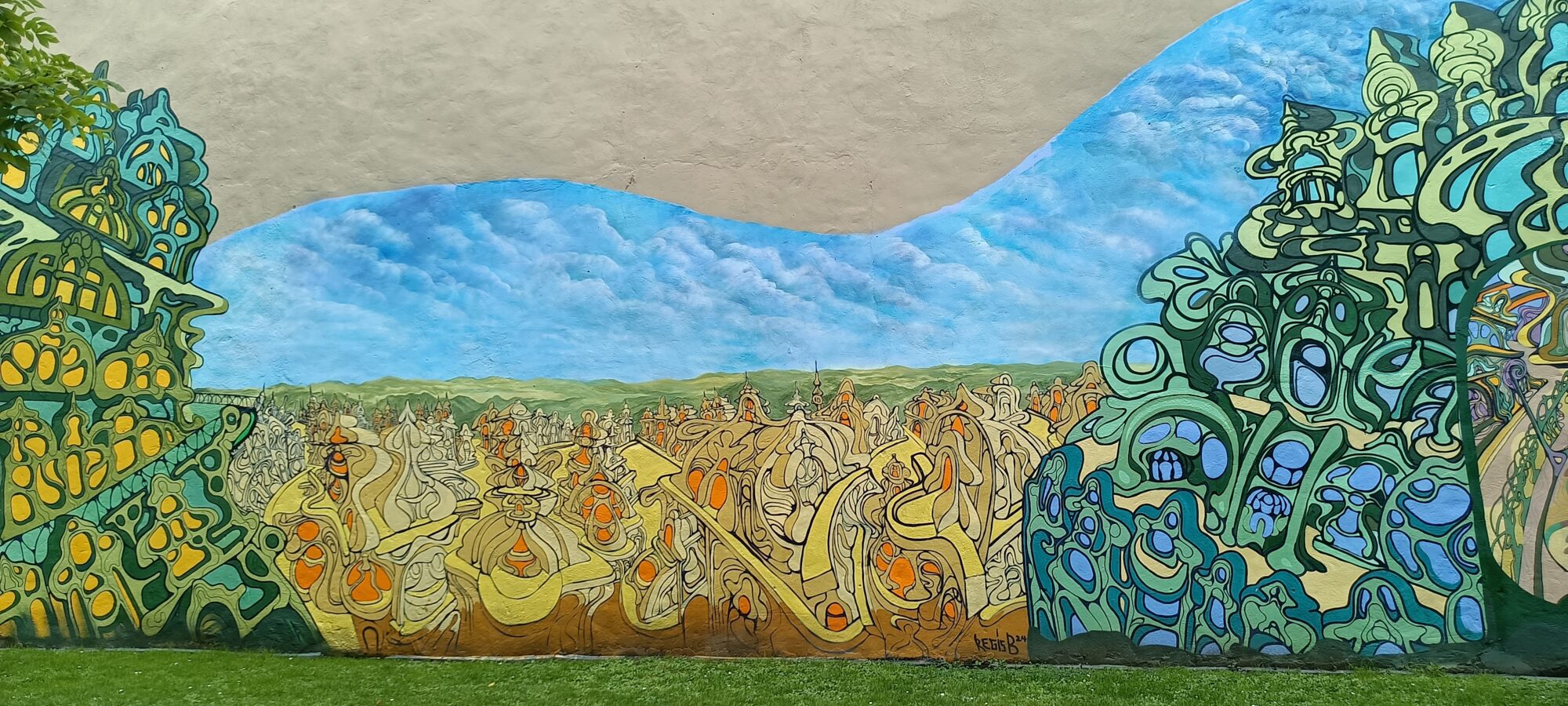 Cités organiques psychédéliques — Street art à Anderlecht