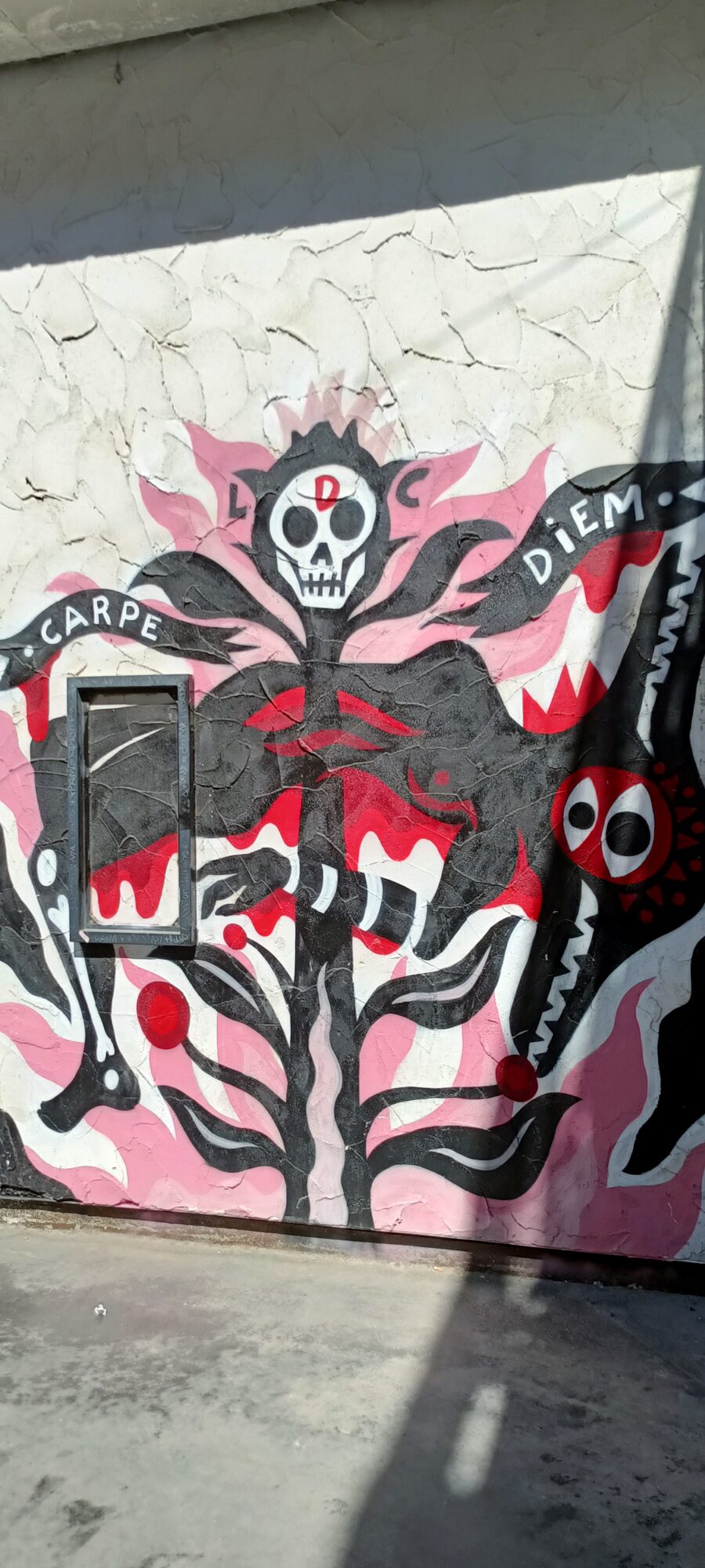 Carpe Diem with a Pink Reaper — Street art in Marseille