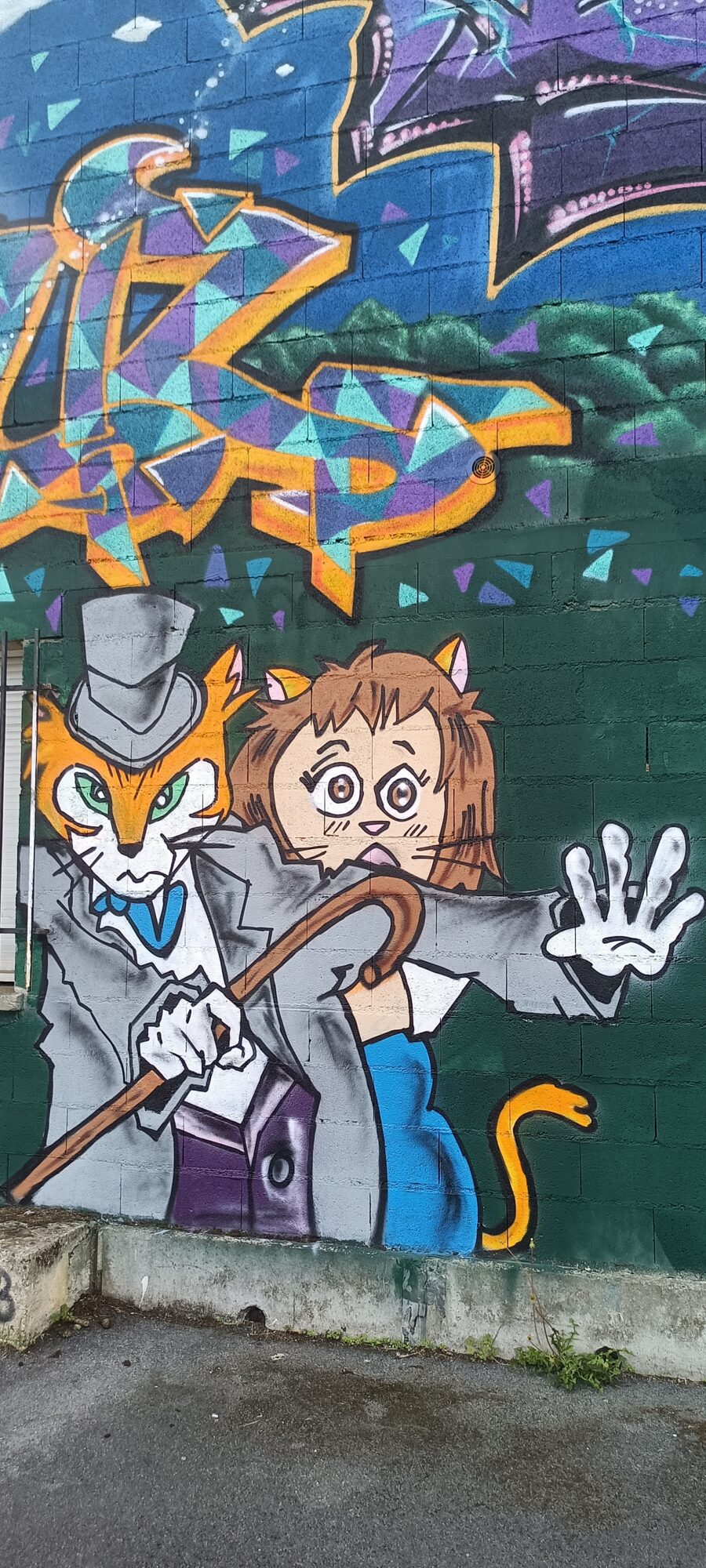 Le Baron et Haru du Royaume des chats — Street art à Bétheny