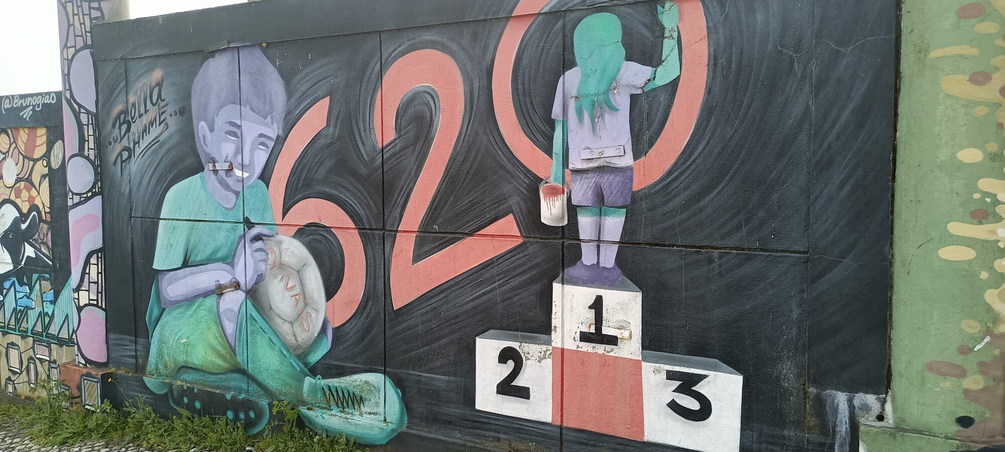 Podium and Children by Bella Phame — Street art in Lisboa