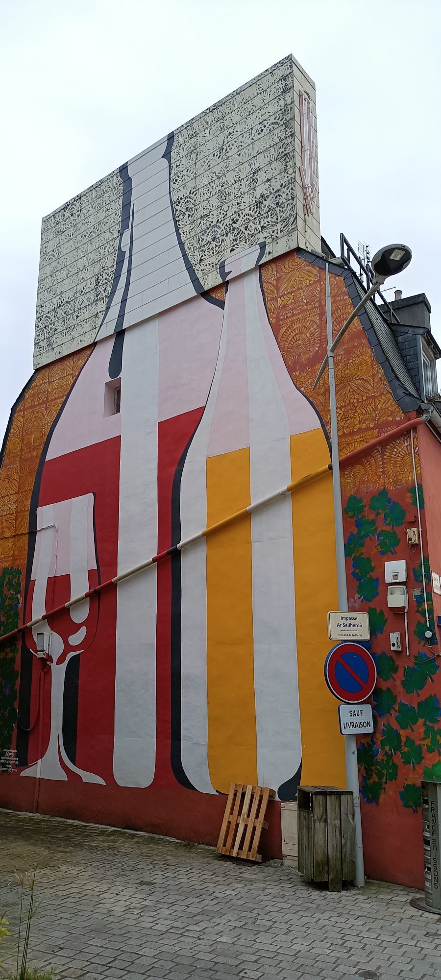 Giant Bottles and Lace of Morgat — Street art in Crozon