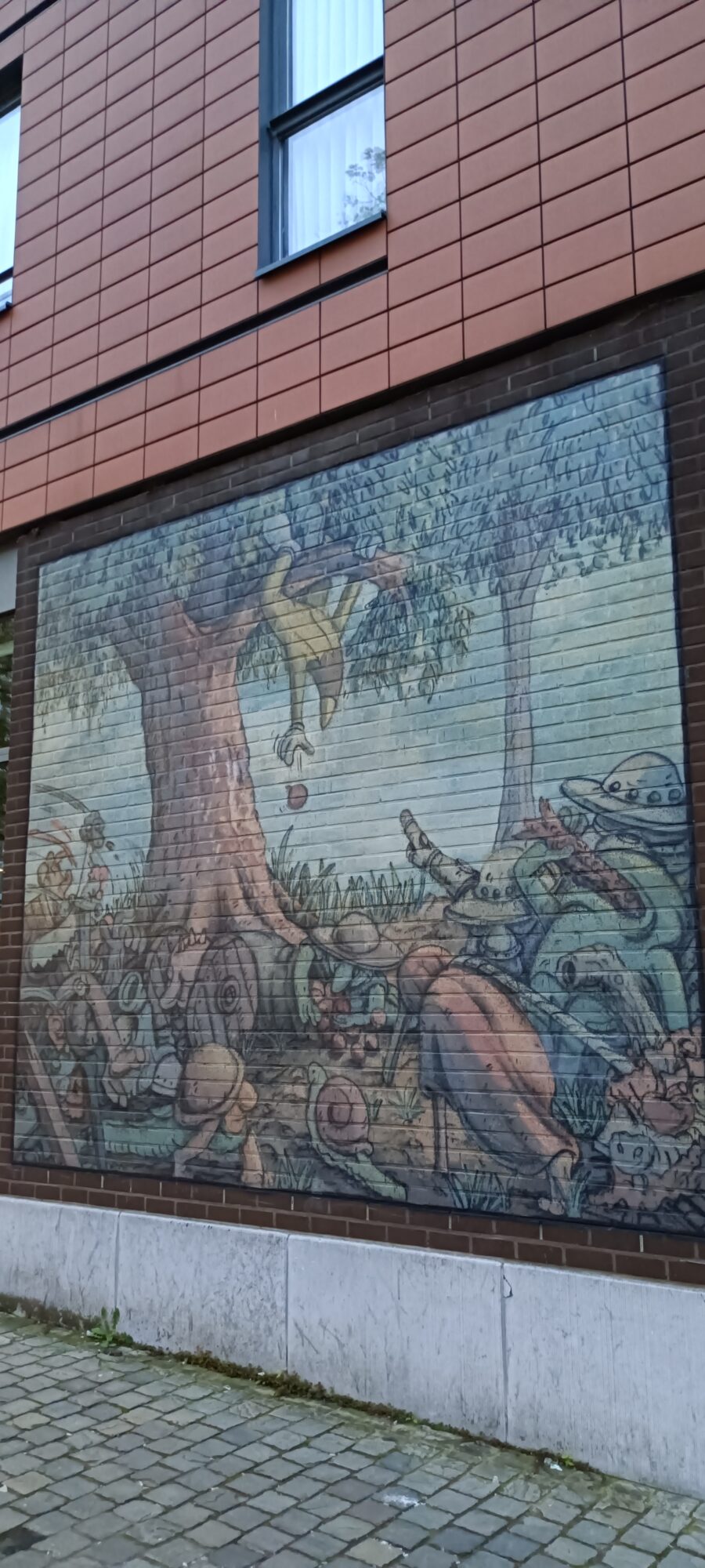 Le Dénicheur par Les Crayons — Street art de Les Crayons à Bruxelles