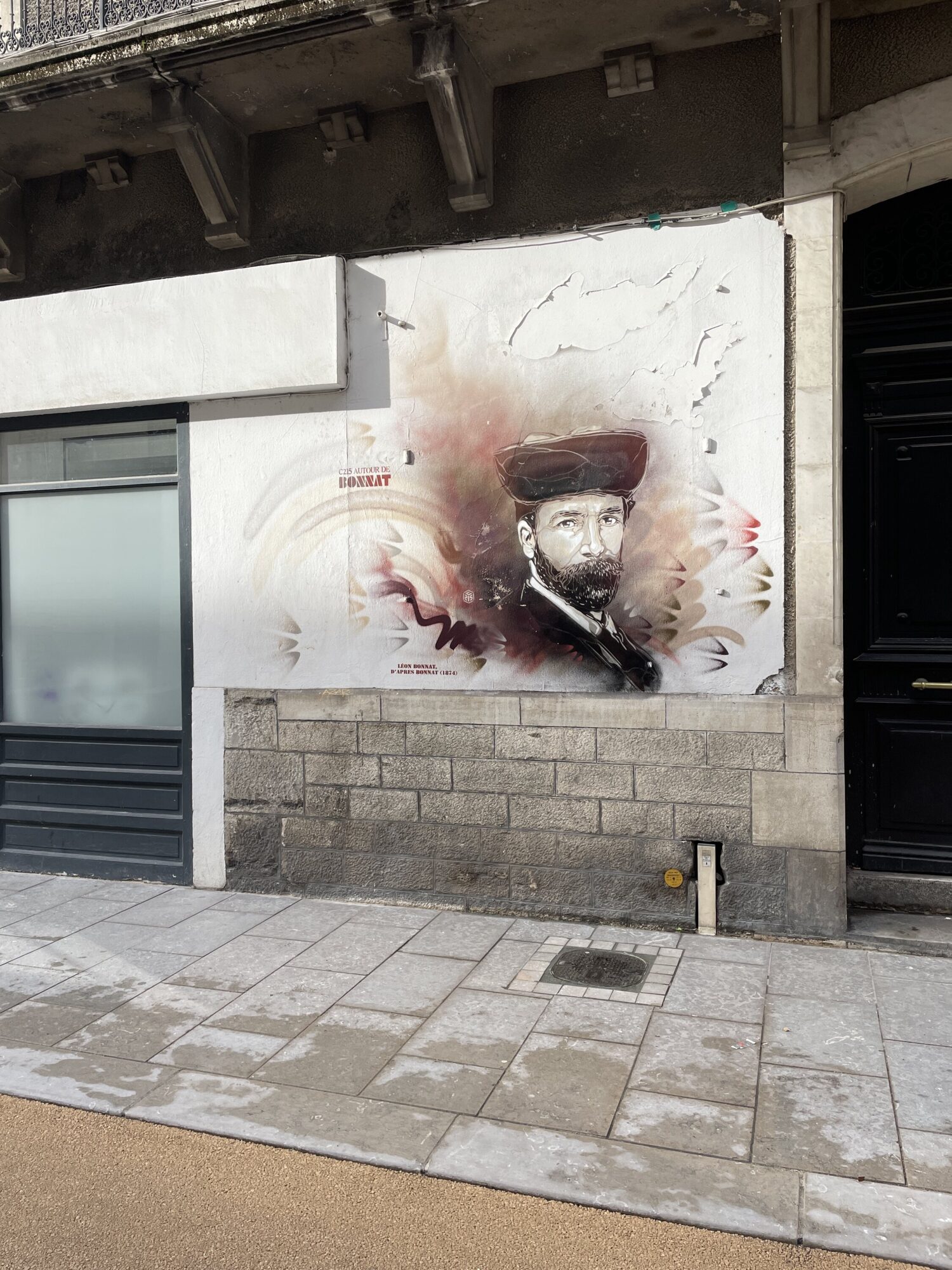 Léon Bonnat after Léon Bonnat — Street art by C215 in Bayonne
