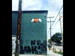 LA_195, Space Invader de Mill Street — Street art de Invader à Los Angeles
