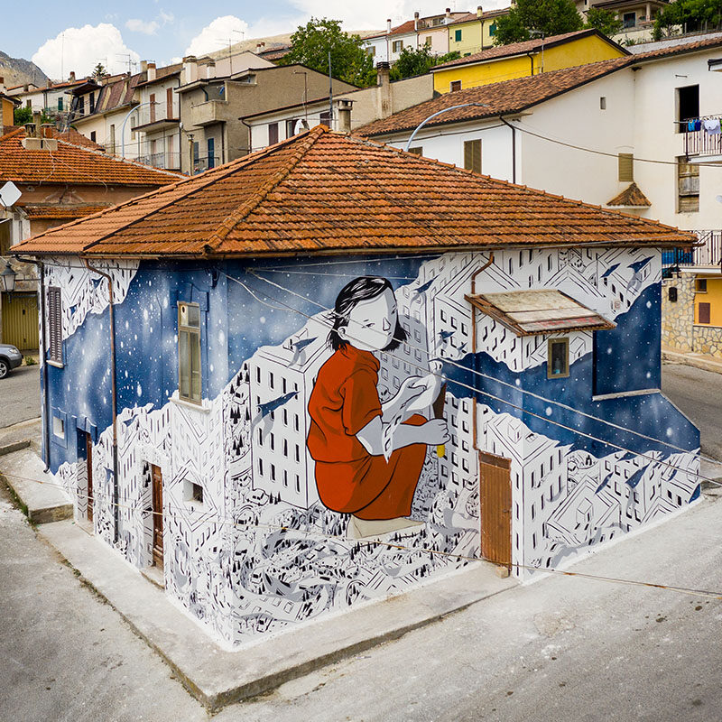 Your Sky — Street art by Millo in Aielli