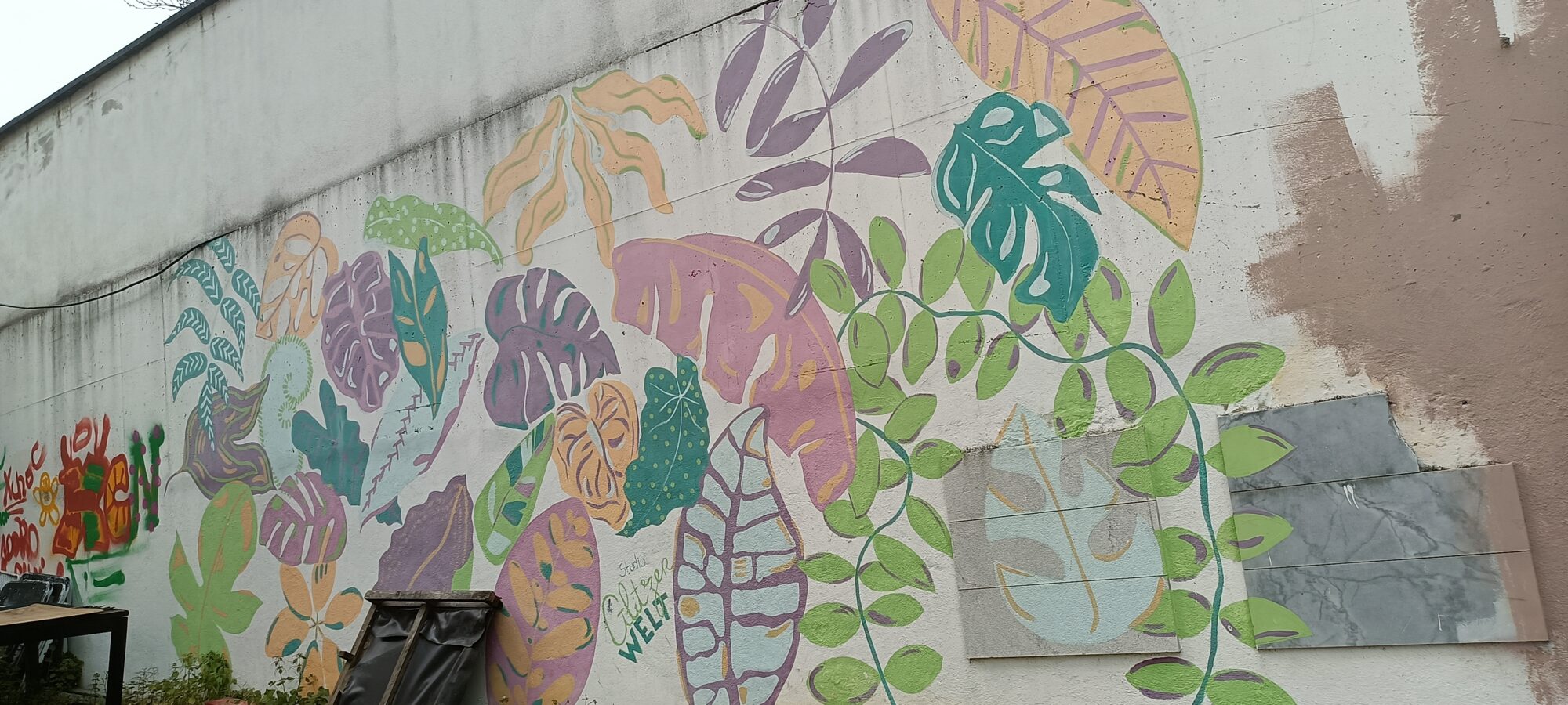 Feuillage pastel, Stadt Grüne Welt — Street art à Lisboa