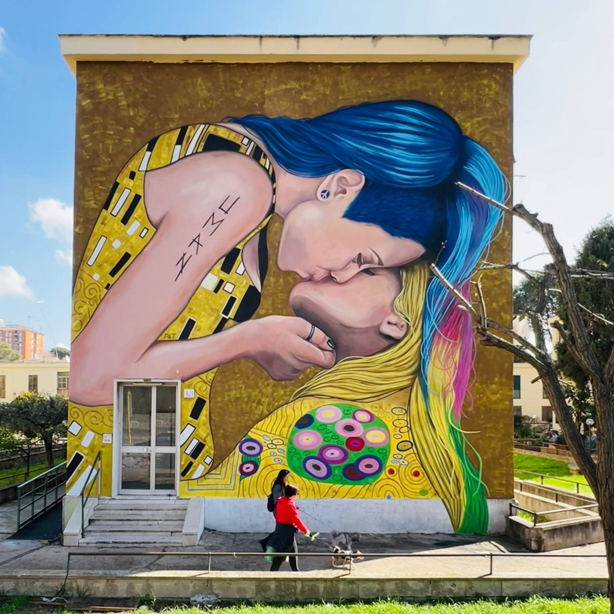 The Kiss - Il Bacio — Street art de Uman à Roma