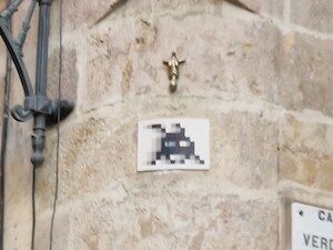 BRC_14, Space Invader on 16 Carrer de Verdaguer i Callís — Street art by Invader in Barcelona