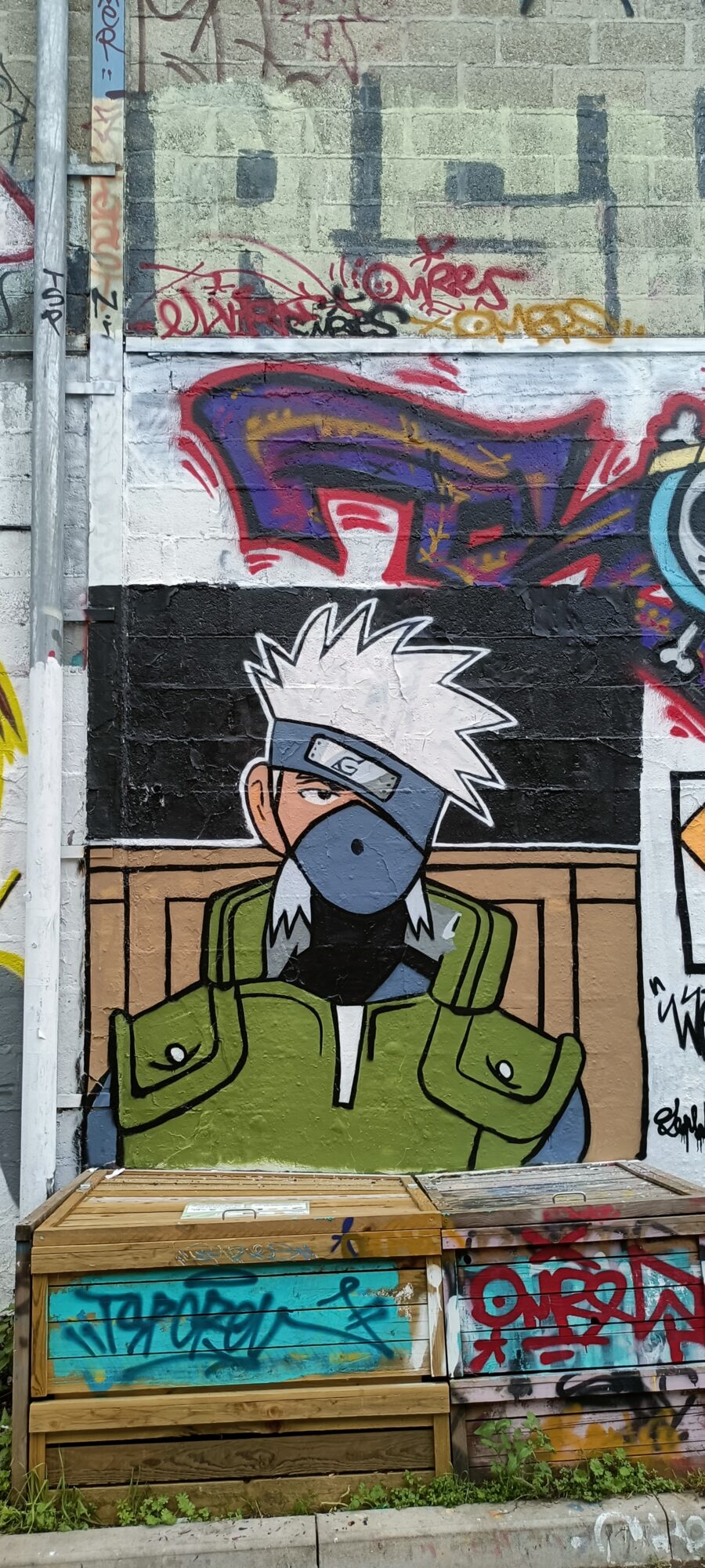 Kakashi Hatake de Naruto — Street art à Reims