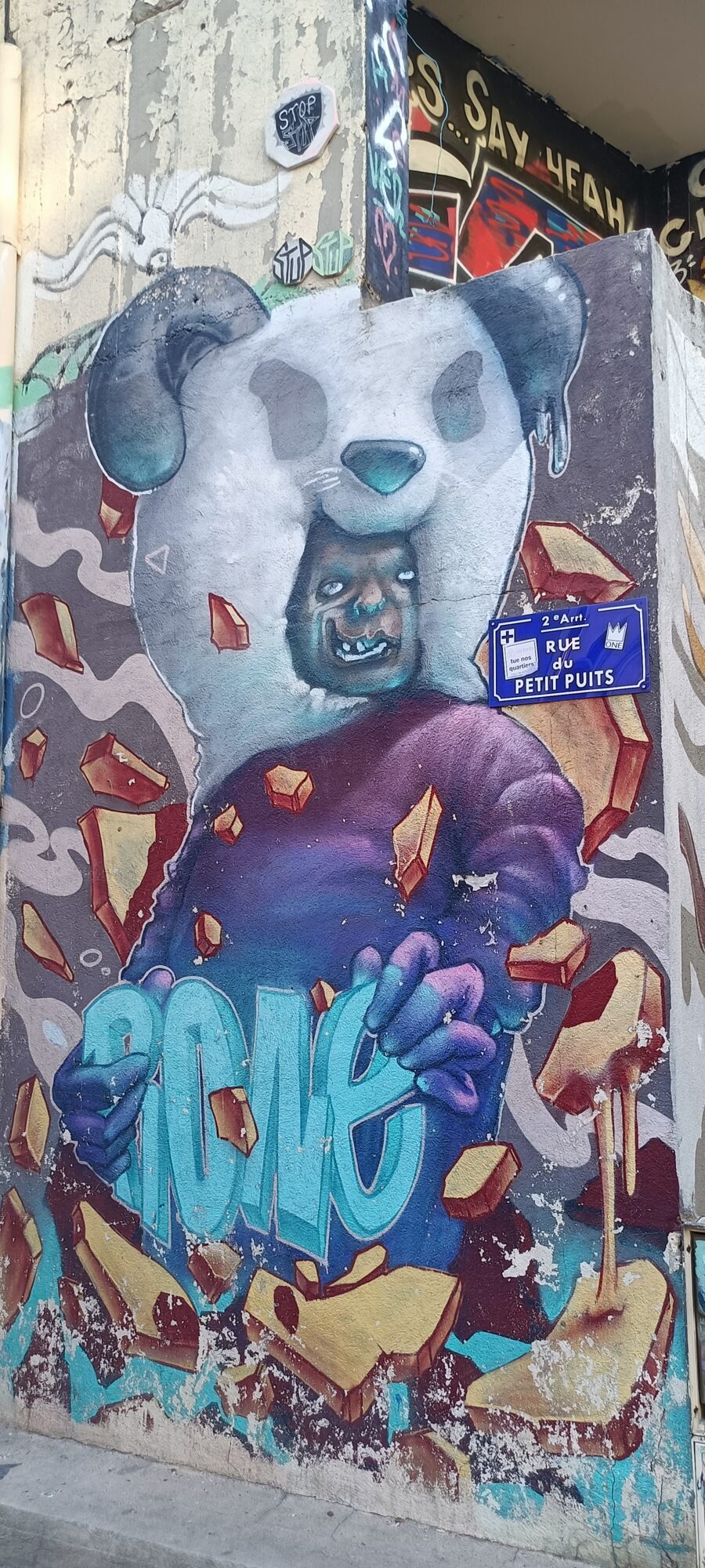 Figure in a Panda Hood — Street art in Marseille