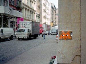 NY_03, Space Invader de Mercer Street — Street art de Invader à New York