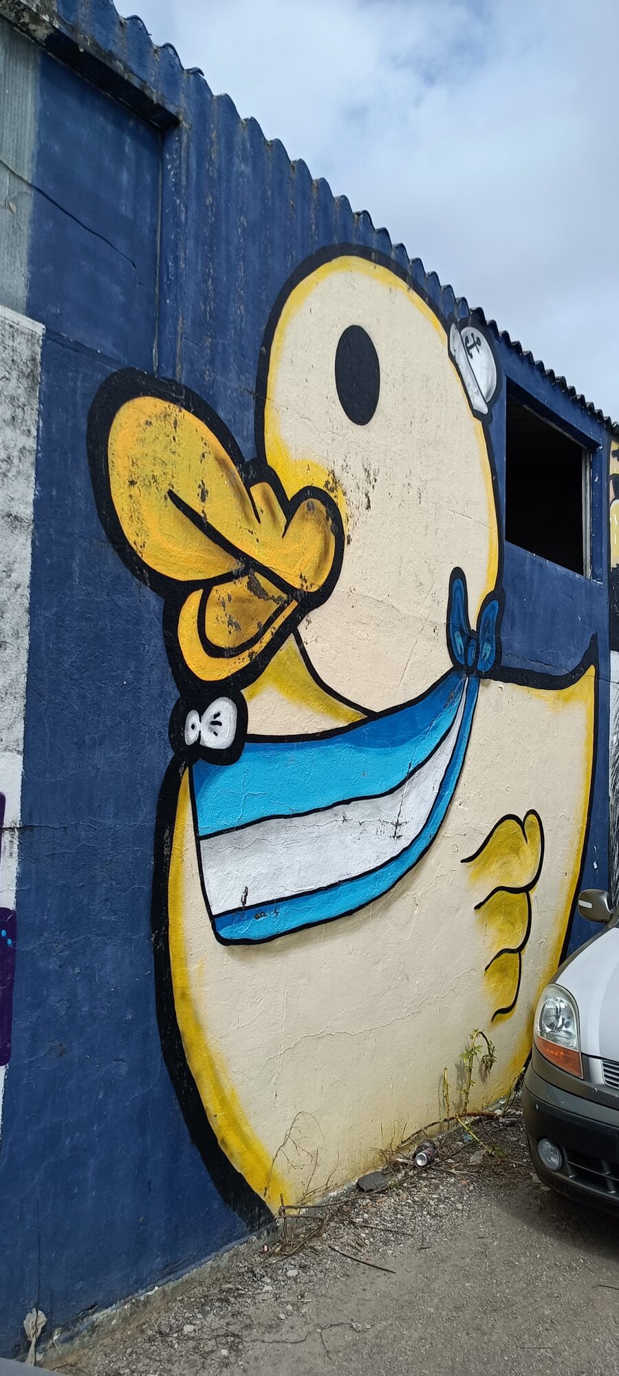 Canard au foulard rayé — Street art à Almada