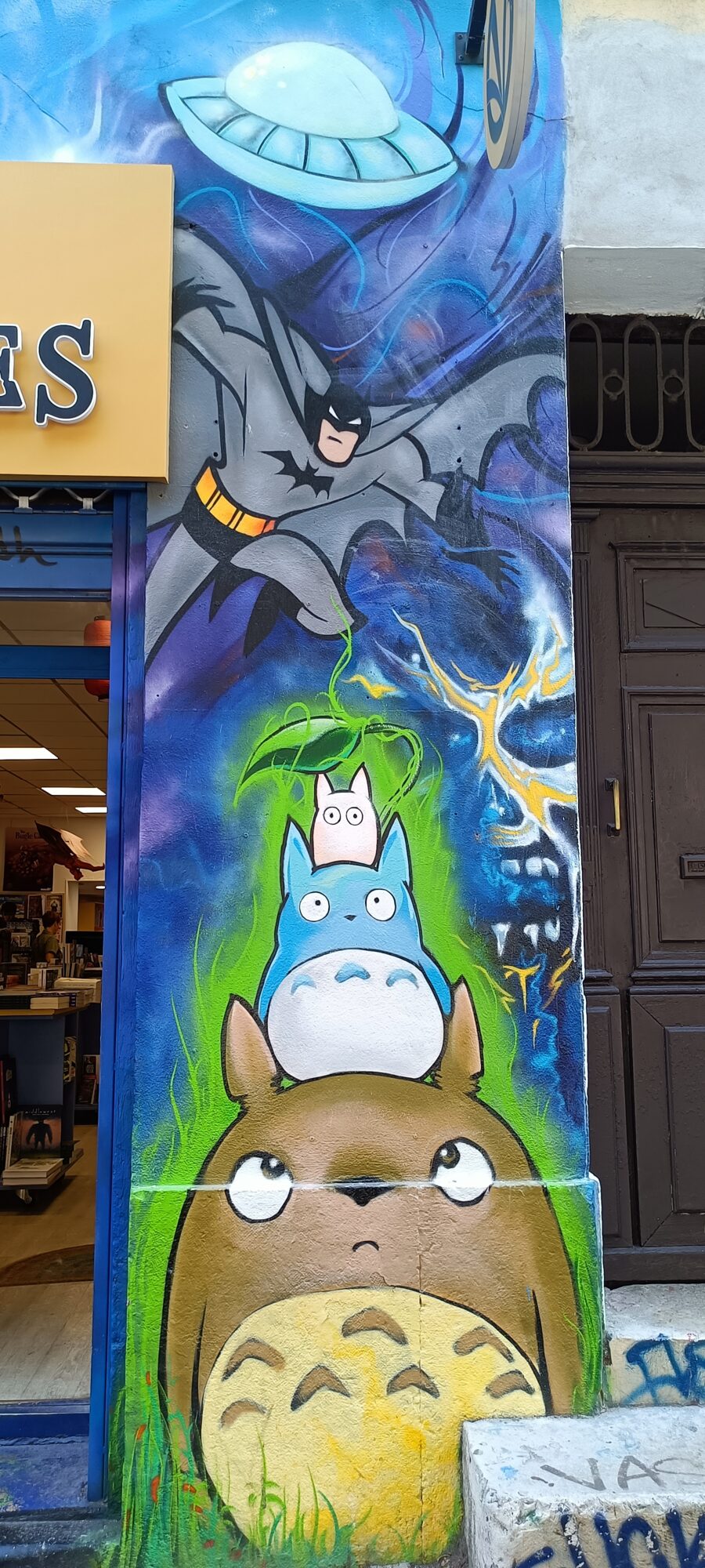 Batman and the Totoro — Street art in Marseille