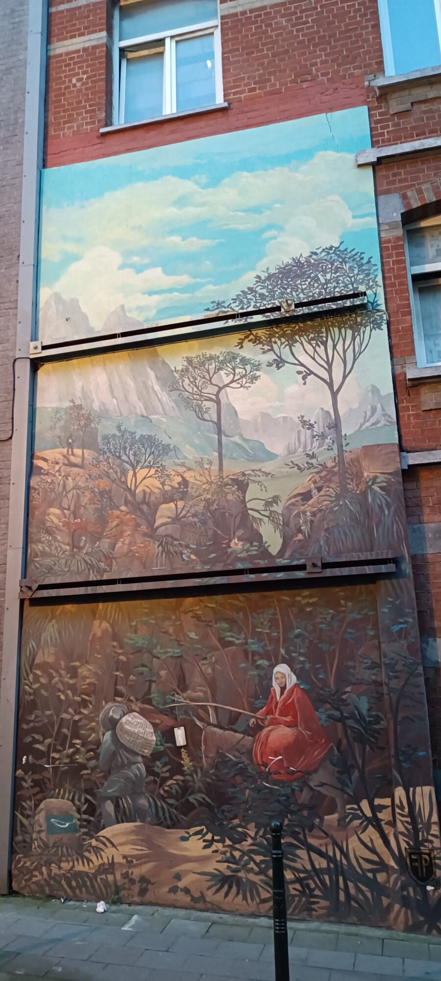 La Fuite en Égypte par Piotr Szlachta — Street art de Farm Prod, Piotr Szlachta à Bruxelles