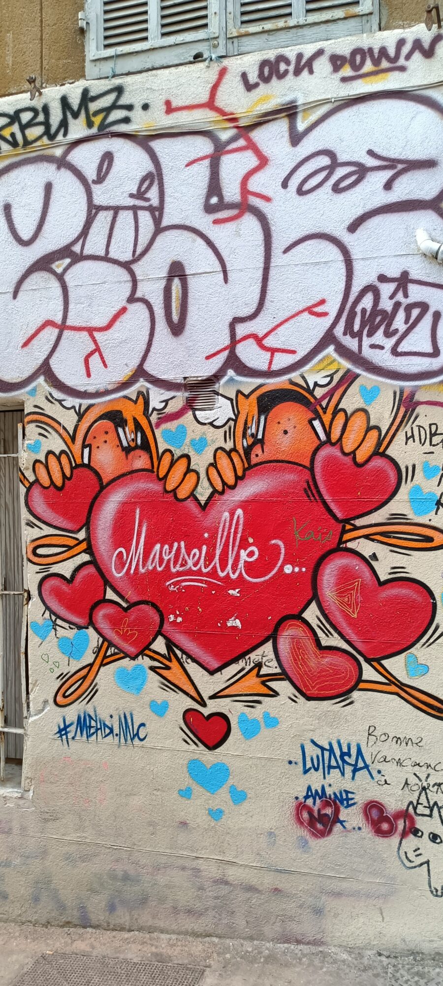 Grand cœur Marseille par Kaiz — Street art à Marseille