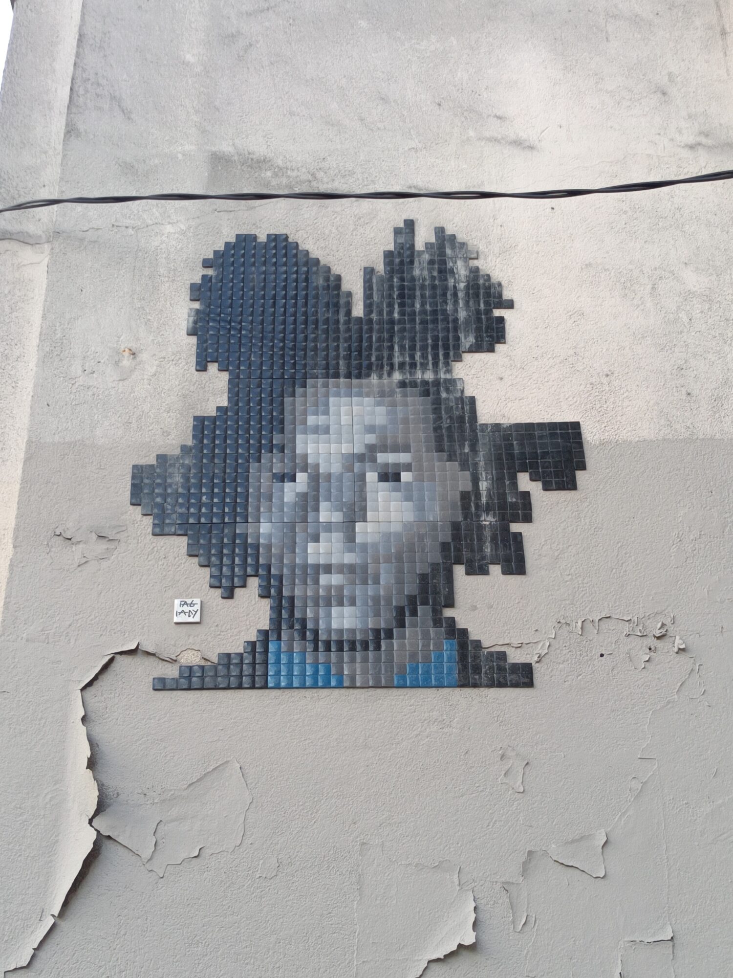 Portrait Jean-Michel Basquiat par Tag Lady — Street art de Tag Lady à Paris