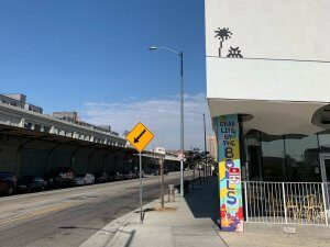 LA_207, Space Invader on 320 S Santa Fe Ave — Street art by Invader in Los Angeles