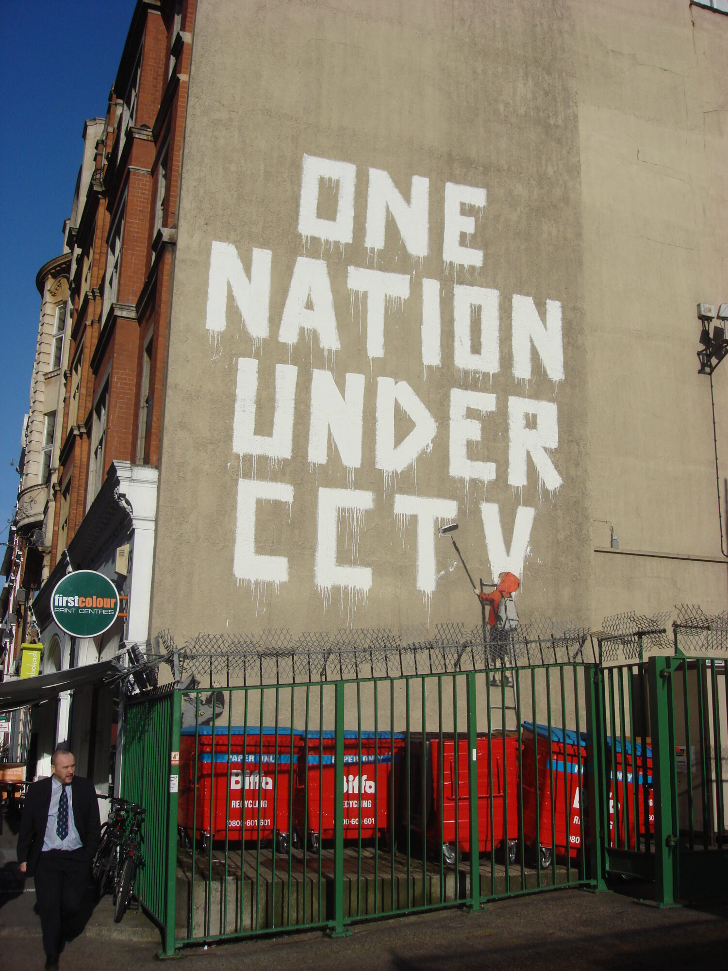 One Nation Under CCTV — Street art by Banksy in London