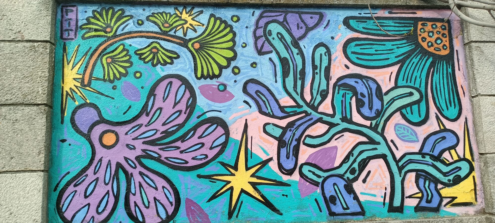 Botanical and Underwater Panel, by Pin — Street art in Lisboa