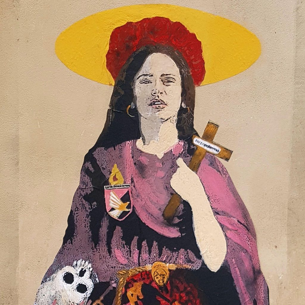 Santa Rosalia, star du flamenco pop — Street art de Tvboy à Palermo