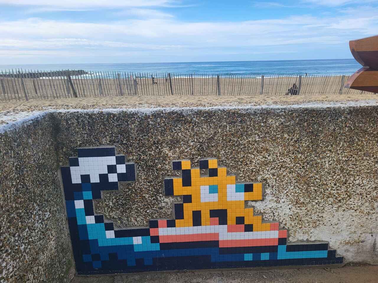 BAB_09, Space Invader de l'avenue des Goélands — Street art de Invader à Anglet