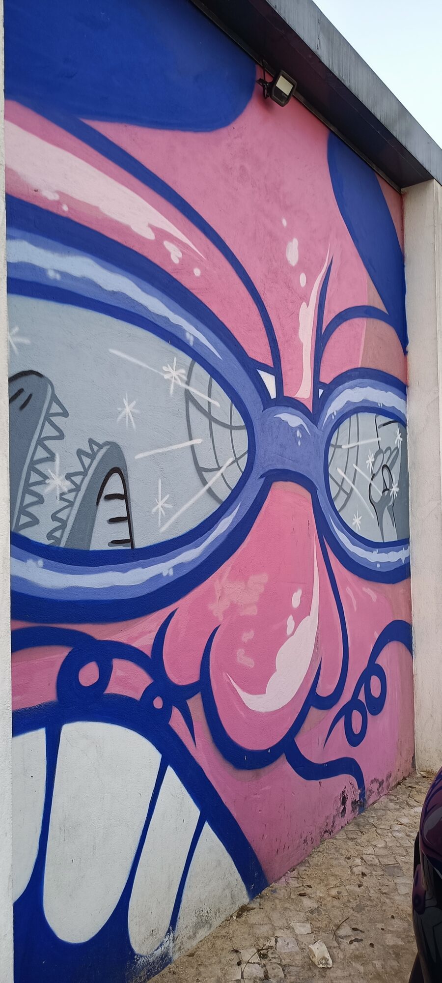 Pink Face with Glasses by Khemeteye — Street art by Khemeteye in Lisboa