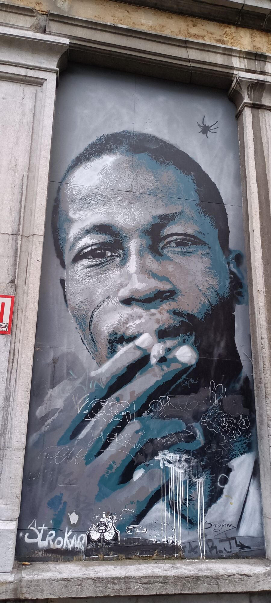 Le fumeur par Dr. Bergman — Street art de Dr. Bergman à Bruxelles