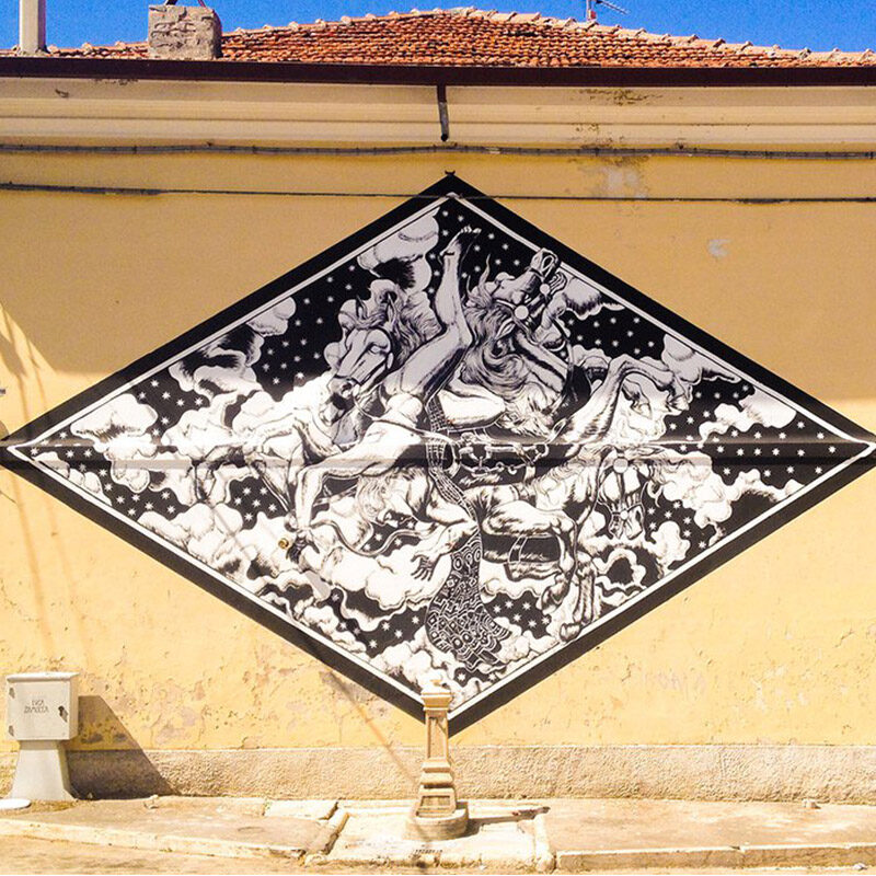 Nocturnal Phaethon — Street art by Zamoc in Aielli