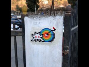 BT_03, Space Invader de Chang Zur Lam 83 SE — Street art de Invader à Thimphu