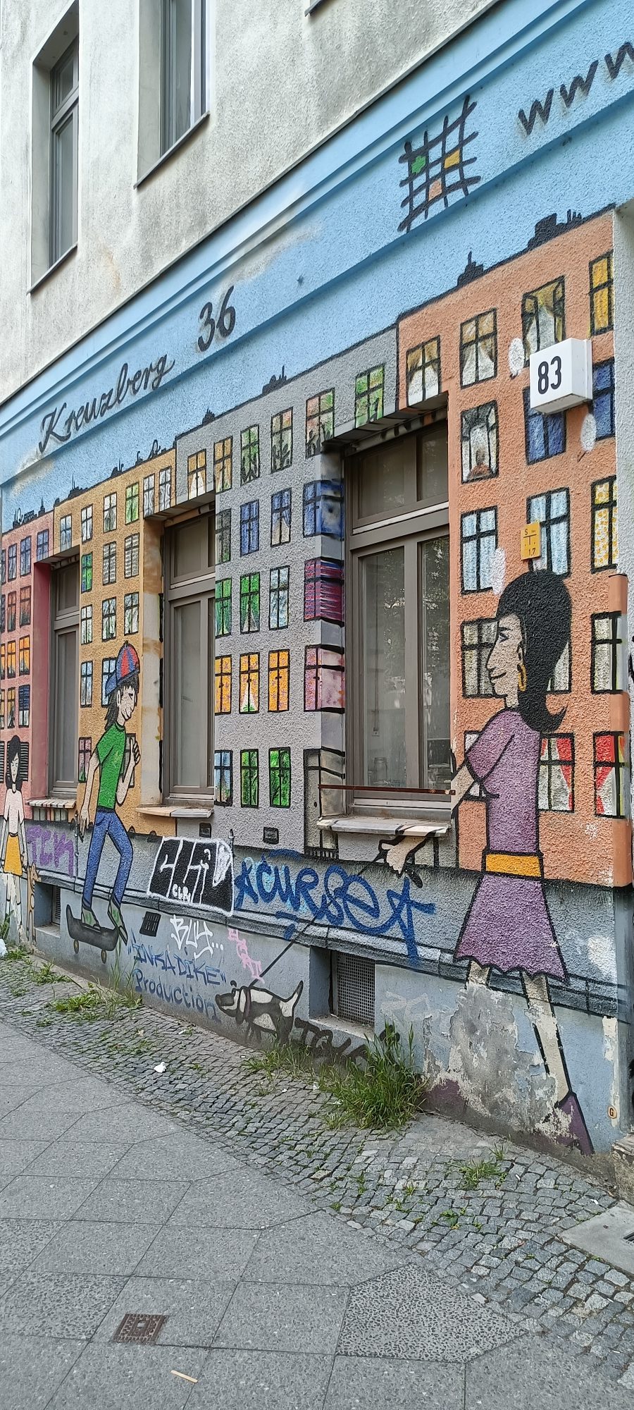 Kreuzberg 36 with Colourful Houses — Street art in Berlin