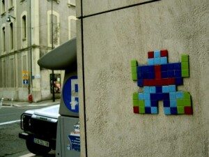GRN_44, Space Invader de la rue Millet — Street art de Invader à Grenoble