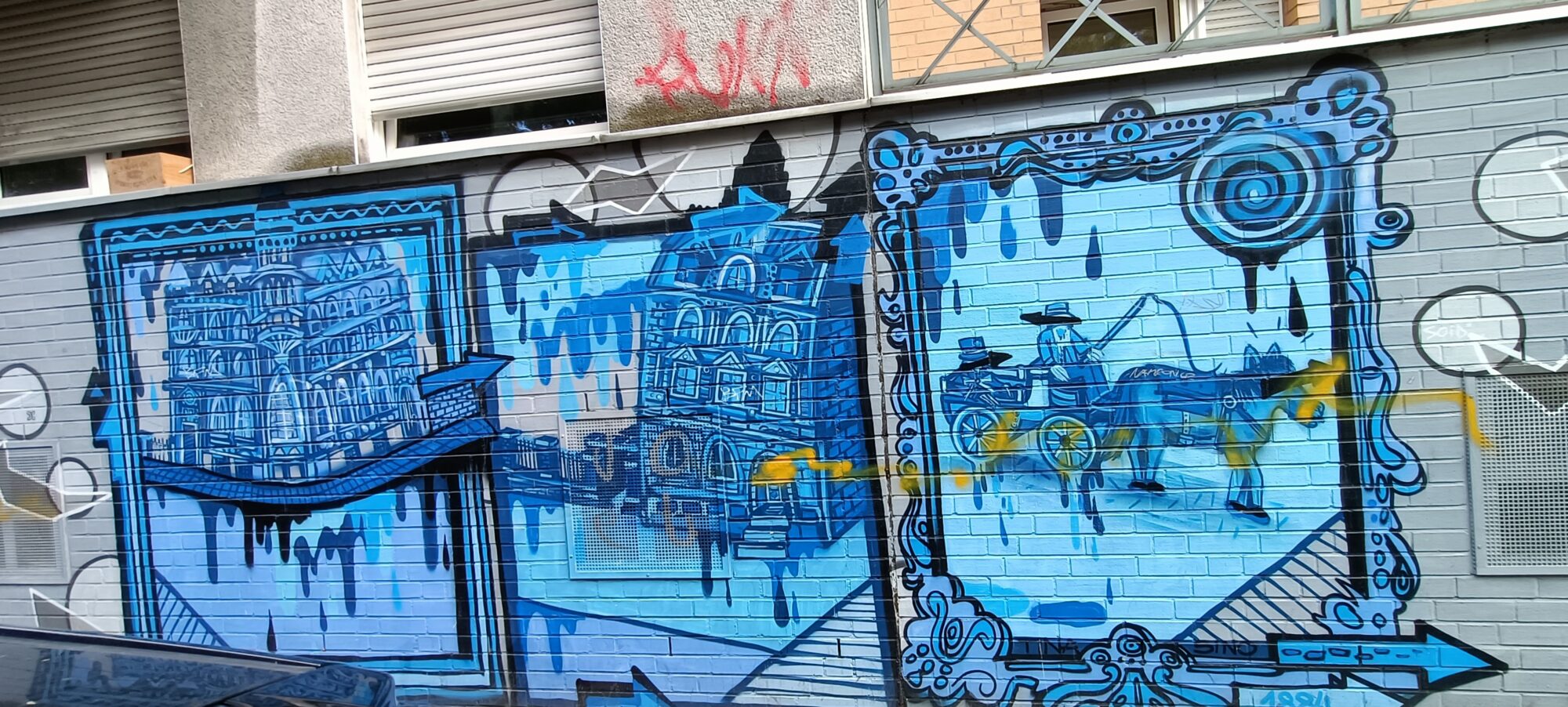 Panneaux bleus du Cologne du XIXe — Street art à Köln