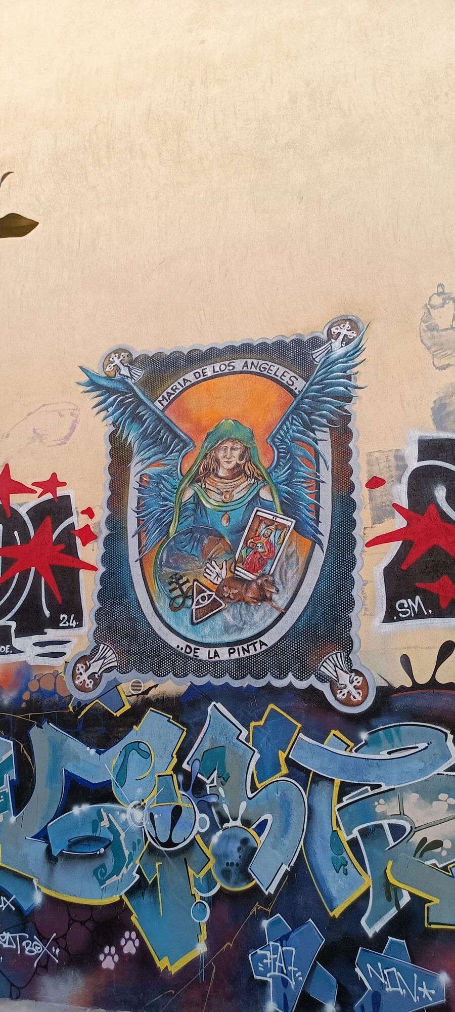 Painted retablo Maria de los Angeles — Street art in Marseille