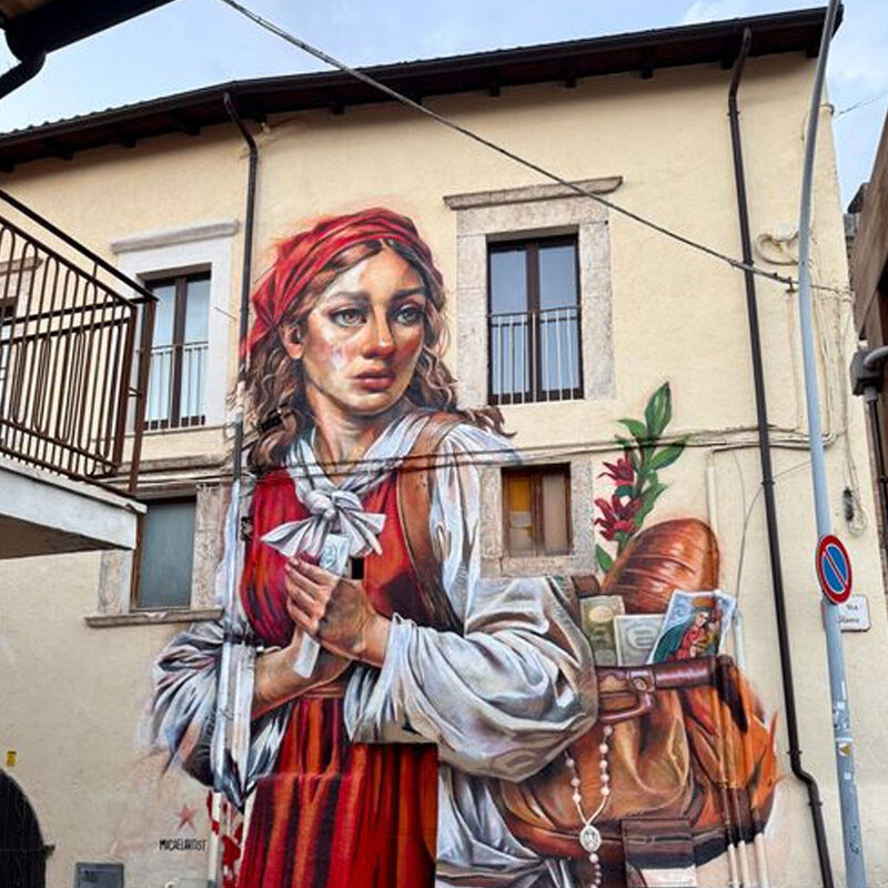 Hope — Street art by Micaela Levesque in Aielli