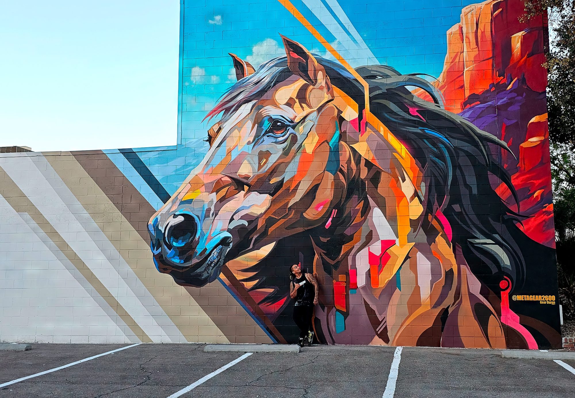 L'Esprit du Nevada — Street art de Gear Duran à Las Vegas