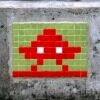 BGK_37, Space Invader on 141 Trok Bowonrangsi — Street art by Invader in Bangkok