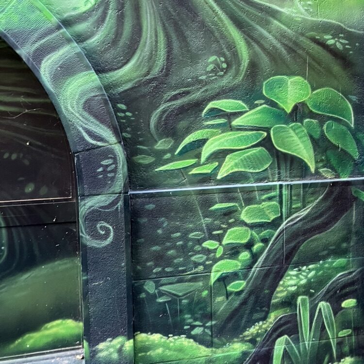 Undergrowth in Shades of Green — Street art in Neuchâtel
