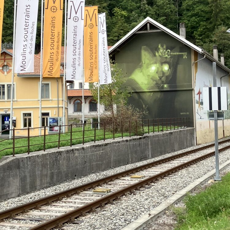 Unity is key, le chat et la souris — Street art de WES 21 à Le Locle