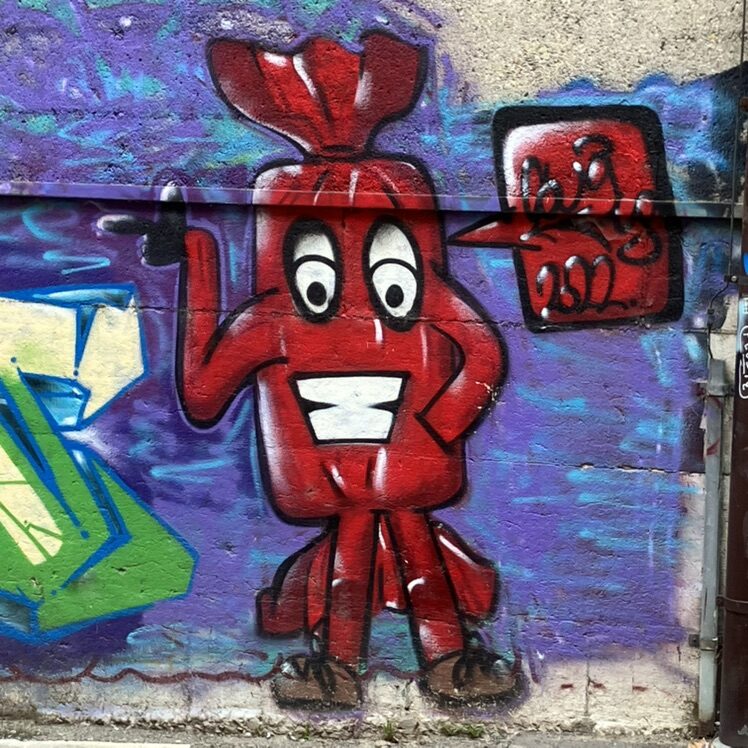 The Sugus — Street art in Neuchâtel