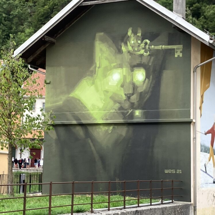 Unity is key, le chat et la souris — Street art de WES 21 à Le Locle