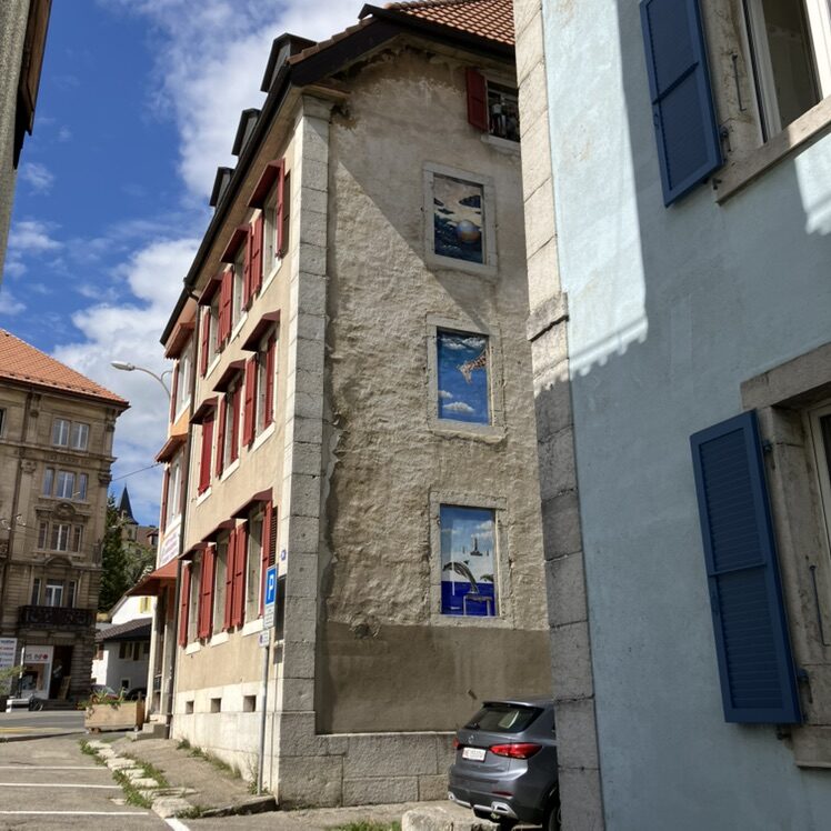 Notre planète bleue — Street art de Carolus à La Chaux-de-Fonds